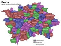 Praha mapa městských částí